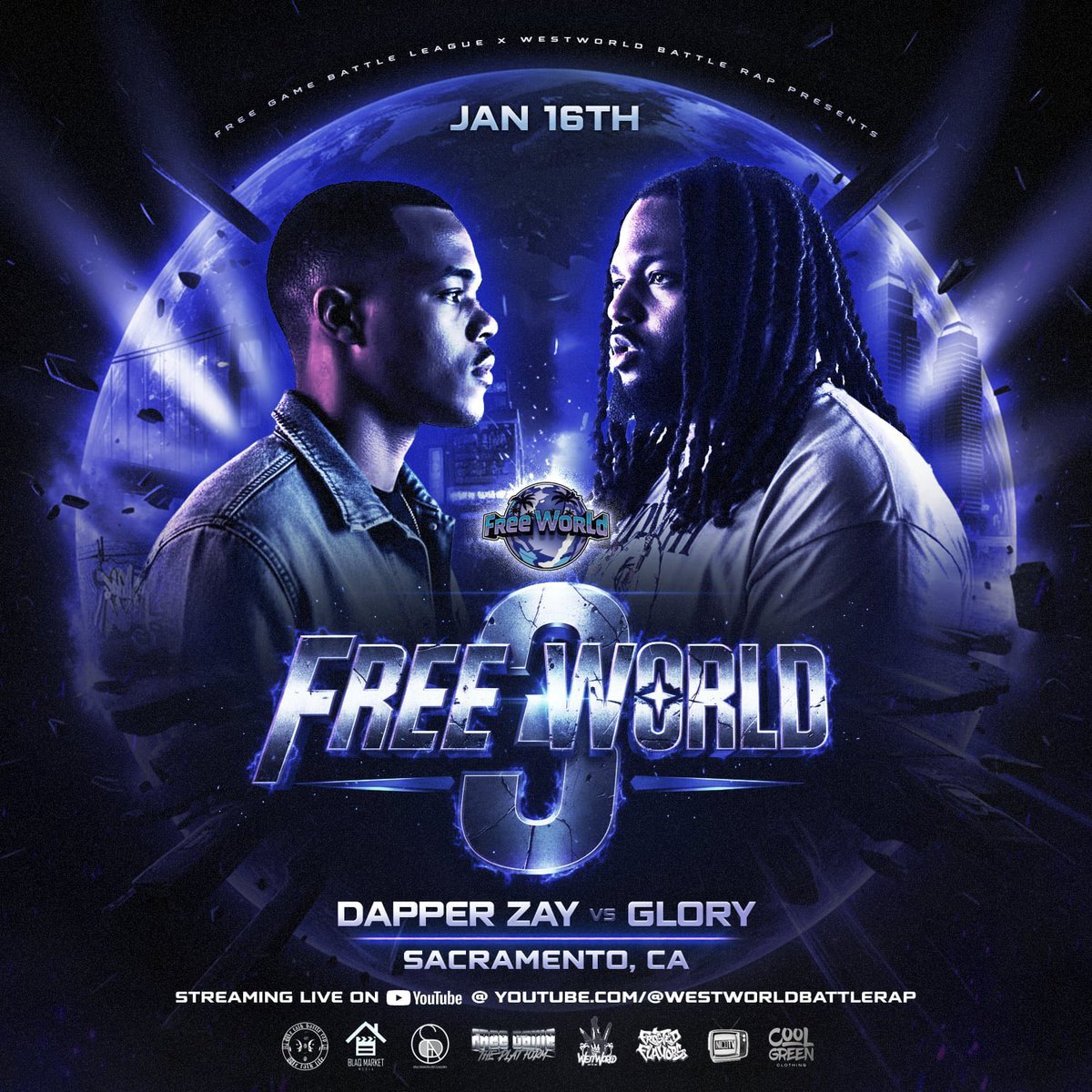 Whoever pop out with a hoodie at #FreeWorld3 gets a pre-roll! 

JANUARY 16TH AND 17TH 

SACRAMENTO CA. 

WEST WORLD BATTLE RAP 
<a href="/RTWestWorld/">West 🌎</a>
