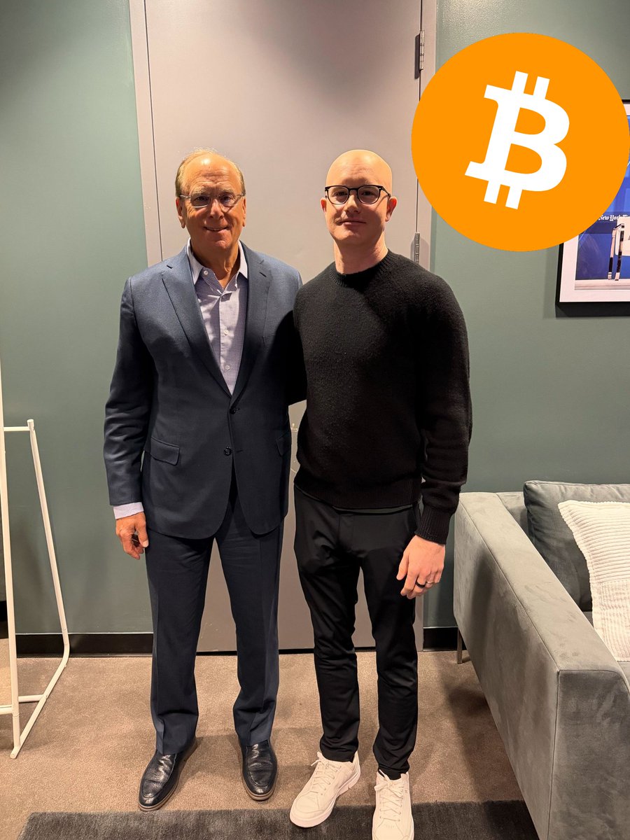 NEW: $13.5 trillion BlackRock CEO Larry Fink meets with Coinbase CEO Brian  Armstrong 👀