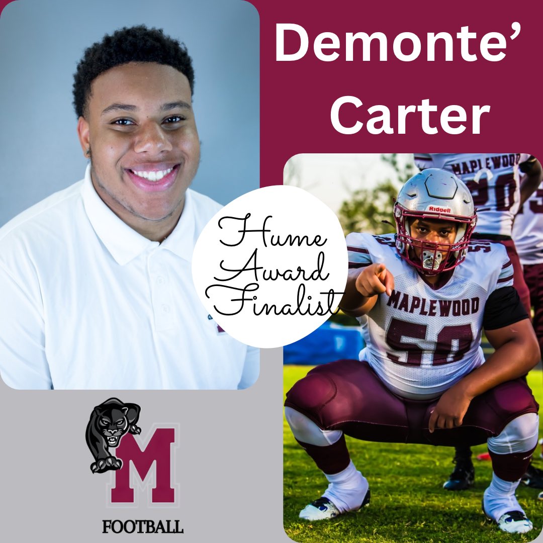 Congratulations to Demonte Carter! We’re proud to announce that he has been named a Hume Award Finalist — one of the most prestigious honors in MNPS, recognizing excellence in academics, character, leadership, and service.

Demonte represents everything it means to be a Panther!