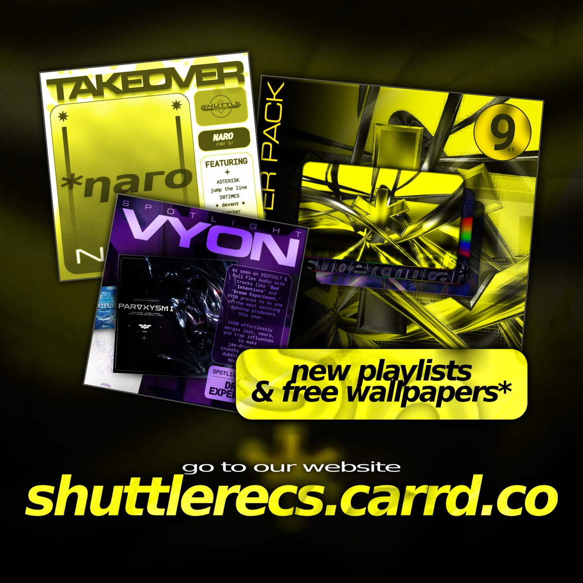 ShuttleRecs's tweet photo. NEW TAKEOVER AND SPOTLIGHT PLAYLISTS + FREE WALLPAPER PACK for *naro's new album SUPERCRITICAL!  

GO TO OUR WEBSITE and check these out!
remember to STREAM SUPERCRITICAL: https://t.co/dGl4IQOptq https://t.co/GN6hAbARWv