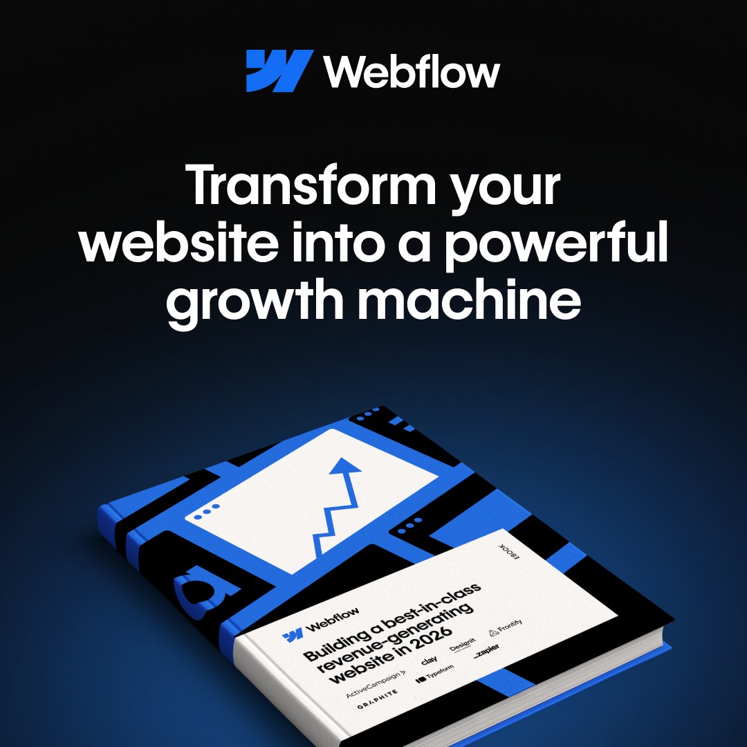 webflow's tweet image. Is your website ready for 2026? 👀
Because your customers — and AI agents — already are.

AI is reshaping how people and machines discover, evaluate, and engage with brands. That means your website can’t just look great. It needs to perform—driving real revenue through connected…