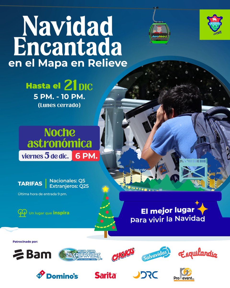 muniguate's tweet photo. Cada rincón del Mapa en Relieve se ilumina con la magia navideña 🎁
Ven a compartir sonrisas, a tomarte fotos inolvidables y a sentir el espíritu navideño.
#UnLugarQueInspira #ElMejorLugarParaVivir la Navidad #MapaEnRelieve #NavidadEncantada https://t.co/uvcfAtxYFn