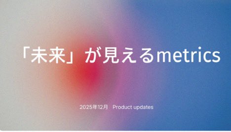 Chihara74's tweet image. 今日metricsから送られてくる
アップデート情報のメールは必読です！
#metrics