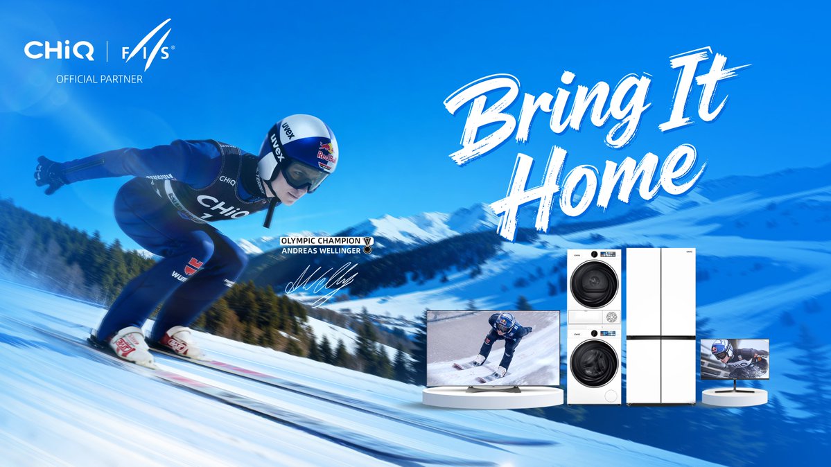 GlobalCHiQ's tweet image. From the world&apos;s biggest jumps to the warmth of every home, CHiQ is soaring beside the FIS Ski Jumping World Cup as a proud official partner. 🏔️⛷️

This winter, feel the adrenaline and share the excitement. Let&apos;s Bring It Home.

#BringItHome #CHiQ #SmartWithStyle #FIS