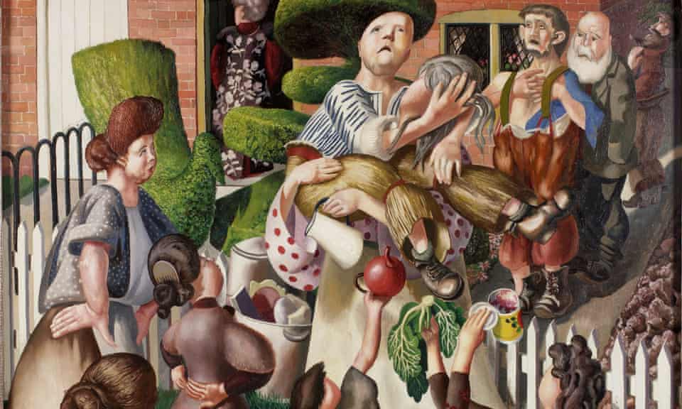 Stanley Spencer's The Dustman or The Lovers 1935. Spencer found through my current reading about William Blakes influence on the generations that followed in his gentle footsteps #thenovemberchronicles #blake #art #poetry #stanleyspencer