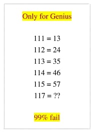 IQTestBrain's tweet image. 117=?