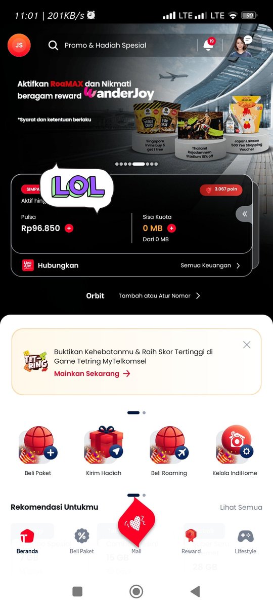 ifanisme's tweet photo. @Telkomsel tolong di jelaskan, ini beli pulsa 100rb, belom di apa²in kenapa berkurang??? 

#internetmurah myass #internetcepat wtfakk #telkomsel #simpati https://t.co/ao4kkfcHSt