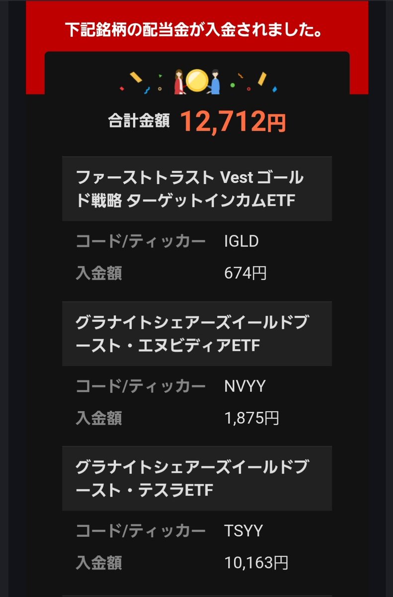 L2zMZVIt8j7ajpw's tweet image. 水曜日PAYDAY(｀ω´)
IGLD も入りました～
TSYY 昨日指値して寝たら買えてなかった💦金曜日に買いましょかね🎵

#yieldBOOST　#Income