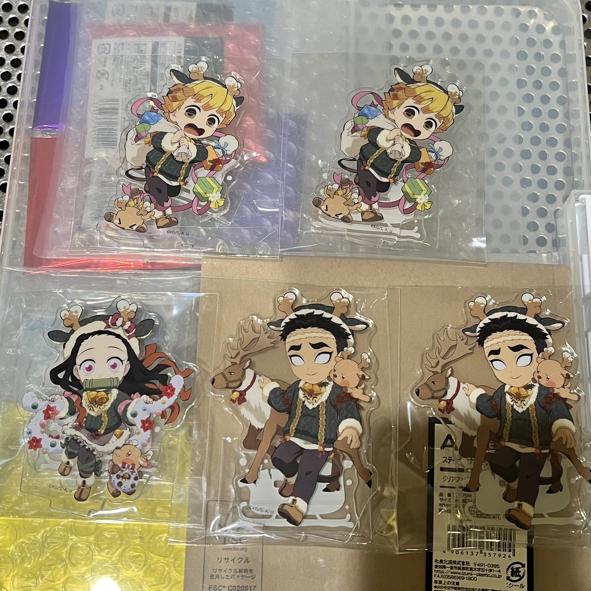 交換/譲渡】鬼滅の刃 ufotable cafe クリスマス 2025 アクリルスタンド