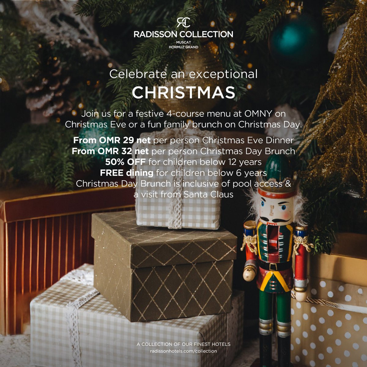 hifmradio's tweet image. Experience the joy of the festive season with @RadissonCollectionMuscat. 🎄
 
Book your magical Christmas now at 9952 9741!
 
#RadissonHotels #RadissonCollectionMuscat #RadissonCollection #Christmas #FamilyTime #GingerbreadHouse #FestiveSeason #Muscat