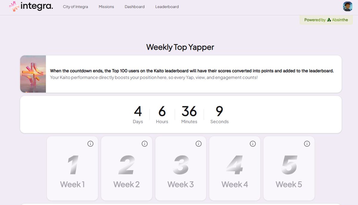 4 days until <a href="/integra_layer/">integra.</a> converted your score
Just go, slowly but sure.
