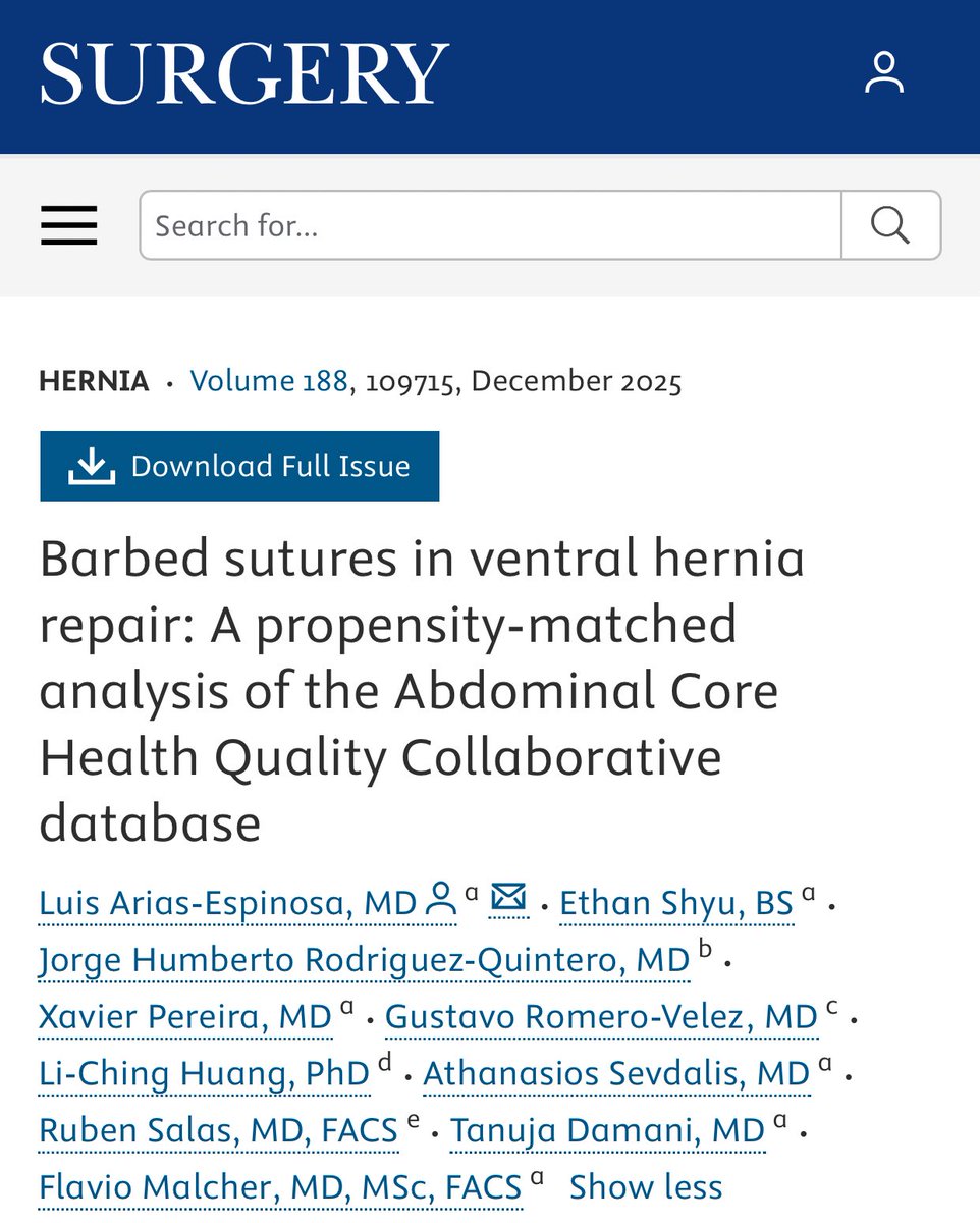 SURGERY Journal tweet media