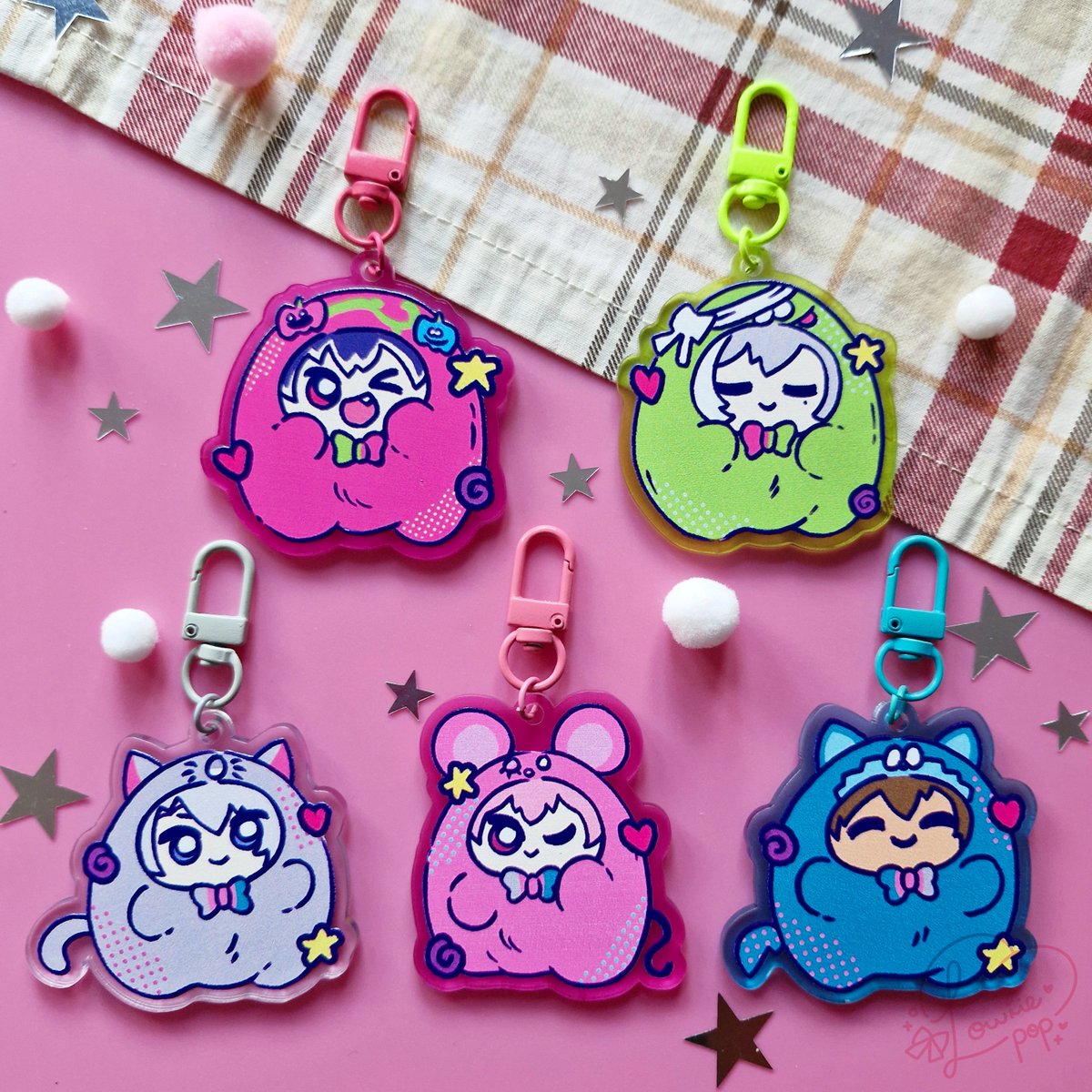 Choo choo~! 🚂 Here's to the debut of my acrylic keychains! They