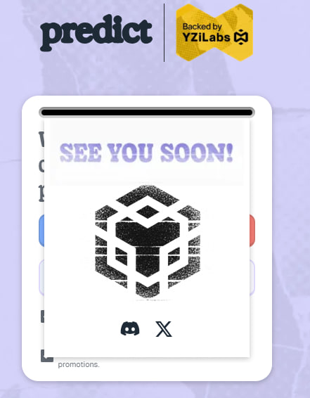 Mmo101Com's tweet image. Tham gia Airdrop dự án @predictdotfun - Backed by @yzilabs nhà Binance

Link tham gia: predict.fun/welcome

Vào đây điền email rồi sau đó nhấn I&apos;m in là được nhé

#MMO101 #Airdrop #Predict #Yzi_Labs