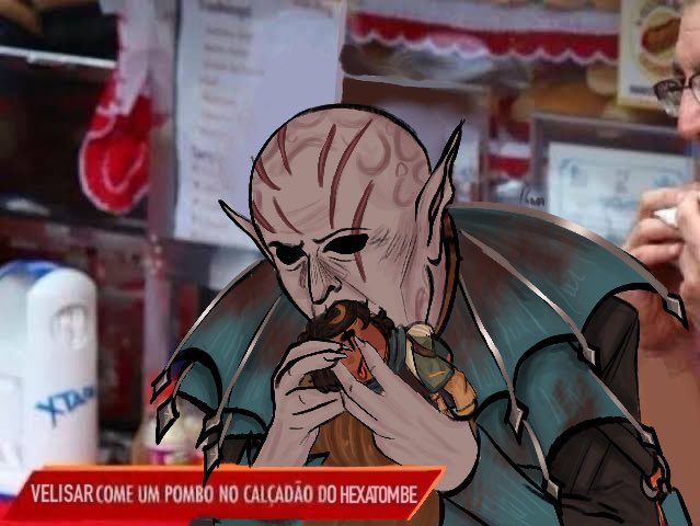 🚨🚨NOTÍCIA DE ÚLTIMA HORA🚨🚨: 
Velisar é encontrado comendo um Pombo no calçadão do #HEXATOMBE 

“Será q Pombo no espeto é bom?”, disse o vampirão do momento!

#OrdemParanormal