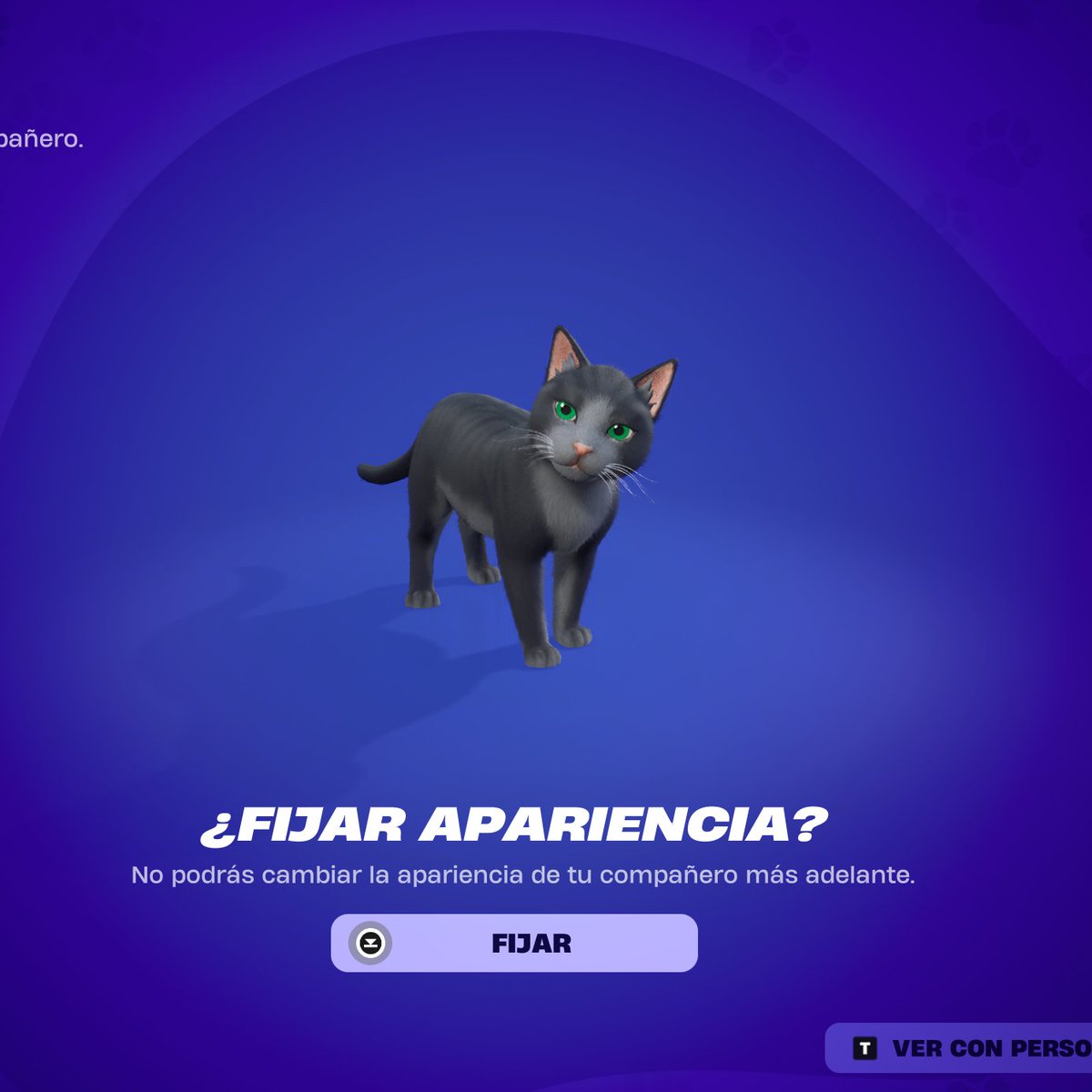 Con los gatos del <a href="/Fortnite_ES/">Fortnite_ES</a>
se puede personalizar, pero mi gato es una pantera y solo hay de color Gris... Pero ahora no podre tener a mi panterita en el juego 😔