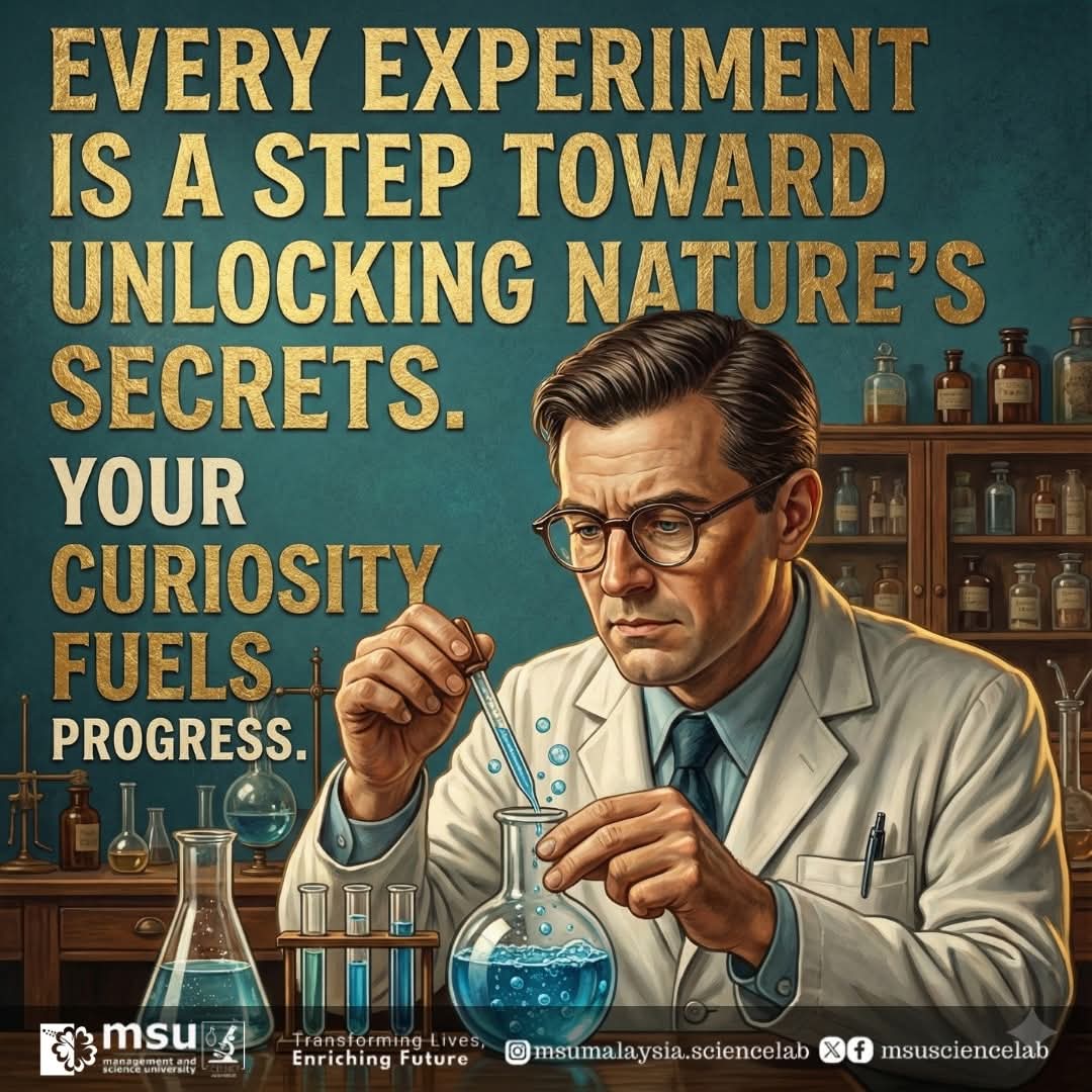 MSUsciencelab's tweet image. 🔬 Every experiment brings us closer to discovery.
In science, progress happens step by step. It&apos;s through curiosity, persistence, and the courage to explore.

Let your passion for learning lead you to new breakthroughs #MSUrians ! 💪🏻🌱

#MSUScienceLab
#ScienceInspiration