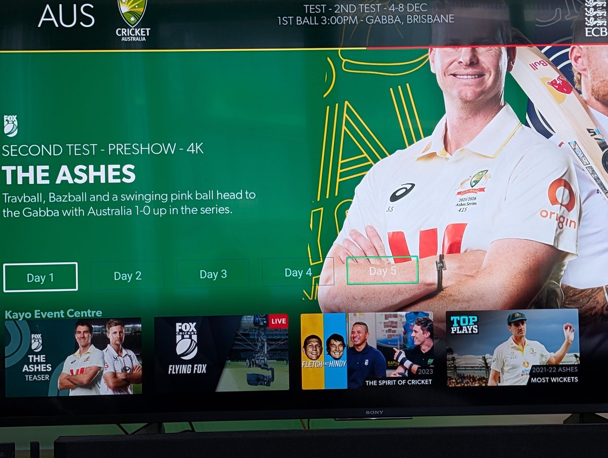 Redundant things... The Kayo Day 5 option 
#Bazball #Ashes2025