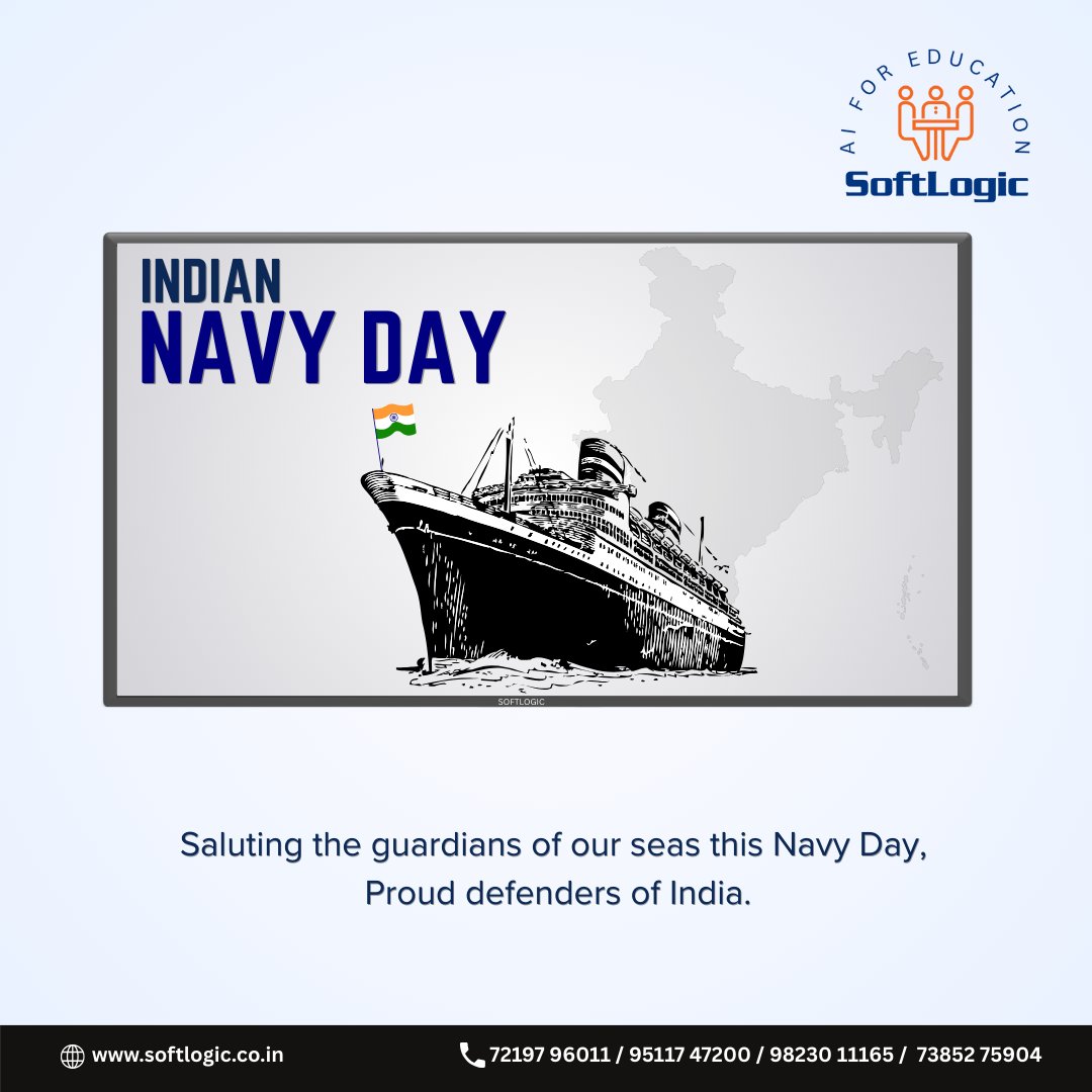 softlogicpune's tweet photo. Protecting our coasts, powering our nation. Honoring the warriors who rule the waves. Salute to the Indian Navy! โ๐ฎ๐ณ
๐ https://t.co/AAi2bbOw6a
#indiannavyday #navy #ocean #interactiveflatpanel #smartboards #education #smartlearning #digitalclassrooms #softlogic #edtech https://t.co/DBX3GP74jE