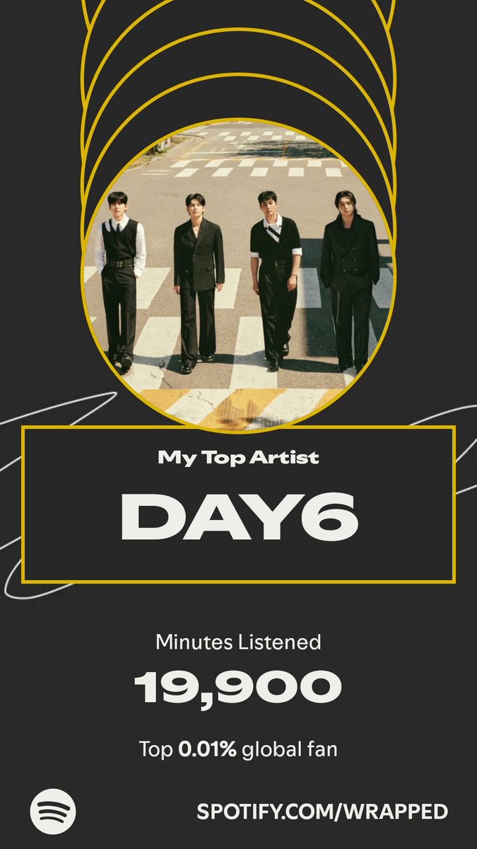 DAY6 topped my year. Here’s how I listened in my #SpotifyWrapped.   spotify.com/wrapped-share/…