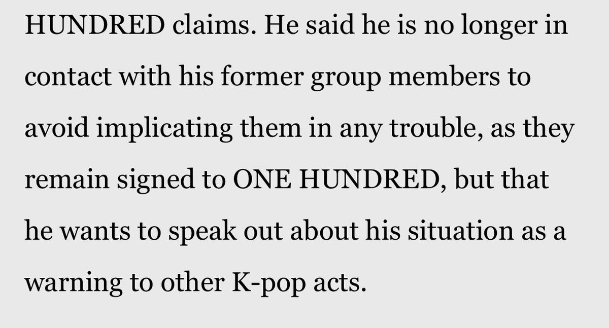 nyunoot's tweet image. 4 Main Parts in Haknyeon’s Interview:

- lawsuit with 100 is going on trial TODAY (Dec 4th)
- He cleared Kirara’s name (again) emphasizing her success beyond AV
- said TBZ signed w/ 100 bc they were the most “aggressive” in wanting them
- he’s not in contact w tbz to protect them