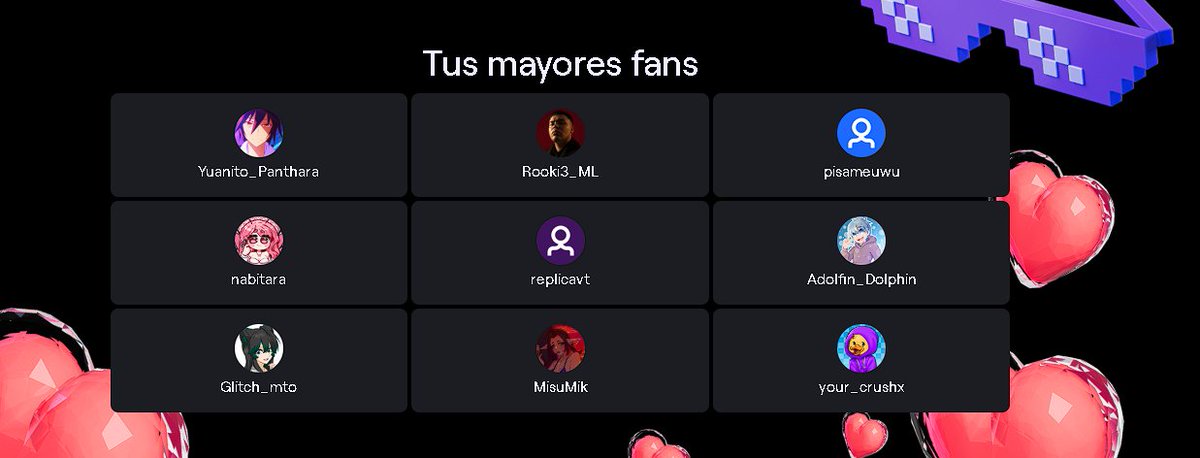 ¡He aquí el #twitchrecap de este añooo! 🩷
Muchísimas gracias a los que me han mandado que salgo en su recap, y sobretodo muchas gracias a todos por formar parte de otro año más conmigo. Esperemos que el próximo año pueda hacer aún más streamcitos y cosas con ustedes. 🤞🏻🍃