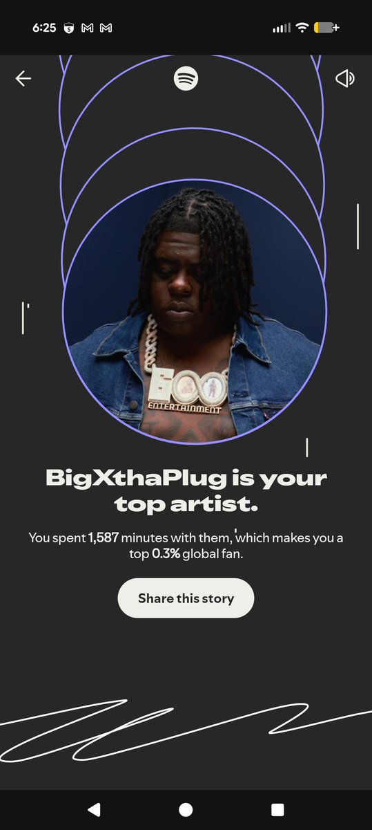 yrallnamesgon's tweet photo. @BigXthaPlugg just went through my Spotify year wrap up. I'm in the top .3 percent of your listeners.  Love all your music. Come to Ohio so I can see you perform live https://t.co/sKVUoWkiZc