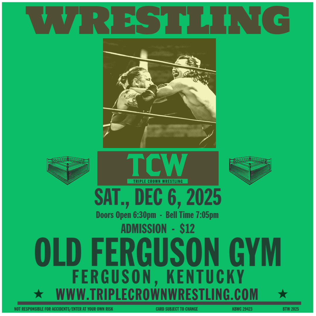 The_TripleCrown's tweet photo. 📷 HOLY MOLY! THIS IS NOT A DRILL! 📷
FORGET THE MILK AND COOKIES! SANTA'S GOT A STEEL CHAIR! 📷📷
Get ready to ditch the boring holiday parties because TRIPLE CROWN WRESTLING (TCW) is throwing down the biggest, baddest PRE-CHRISTMAS BRAWL you've ever seen! We're talking high-flying, heart-stopping, muscle-flexing mayhem!
📷 IT'S GOING DOWN! 📷
📷 WHERE: OLD FERGUSON GYM in FERGUSON, KENTUCKY 📷 WHEN: SATURDAY, DECEMBER 6, 2025
The ring is polished, the ropes are tight, and the wrestlers are ready for a fight, and it doesn't look like Santa is coming to town... if he does, he better bring a lot of coal!!!
📷 THE COUNTDOWN STARTS NOW!
DOORS BLAST OPEN: 6:30 PM
BELL TIME (GET READY TO SHOUT!): 7:05 PM
You can't afford to miss a single second of the action!
📷 CHEAPEST THRILL OF THE SEASON!
ADMISSION: A MERE $12 (That's less than that ugly Christmas sweater that your mom wears or Terry England's standard wardrobe.)
Don't be a Scrooge! Grab your crew, grab your signs, and come ready to scream until your throat is raw! Let's shake the foundations of the Old Ferguson Gym! This is the only way to kick off the holiday season! 📷📷
📷 Visit us at: https://t.co/51AETuhHYN