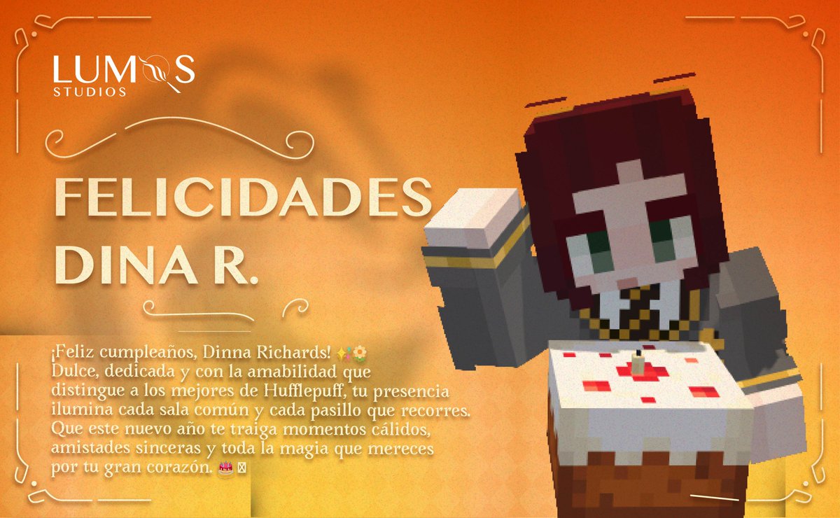 En medio del caos de estos días, nunca olvidaríamos celebrar a quienes llenan el castillo de luz. 🌼✨

Hoy es el día de Dina Richards, una Hufflepuff ejemplar, noble de corazón y brillante en cada paso que da.

¡Feliz cumpleaños, Dina! Que la magia, la amistad y la bondad que