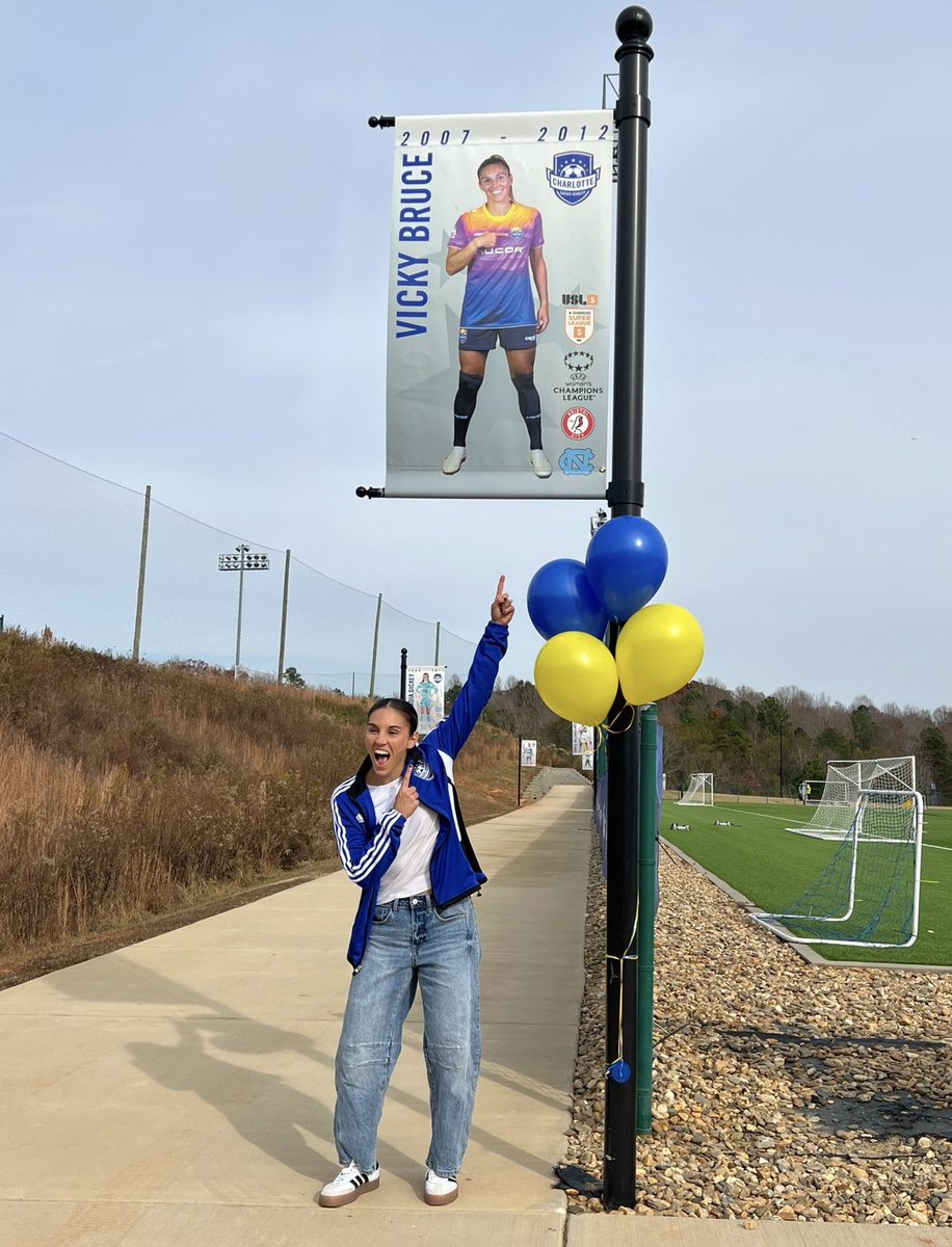 CSA_Soccer's tweet photo. Full-circle moment ๐
Honored to welcome Vicky Bruce to the CSA Walkway of Fame, presented by @OrthoCarolina, to see her flag proudly displayed! She is an inspiration for every young player walking this path and a true CSA standout! โญ๏ธ
Once CSA, always family. ๐๐
#csaalumni https://t.co/XjQd5vPQcB