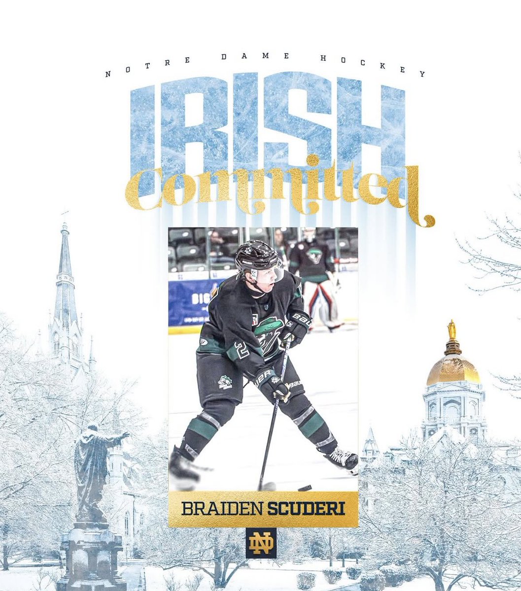 🚨BREAKING🚨

The No. 15 ranked skater in North America 5⭐️ Braiden Scuderi has committed to Notre Dame! The New Jersey native is playing for the Cedar Rapids RoughRiders this season where he has 10 points through his first 21 games. 

Huge pickup for the Fighting Irish!