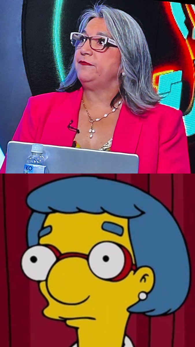 Alguien más encuentra que esta señora se parece mucho a la mamá de Milhouse de los Simpson? #sinfiltro