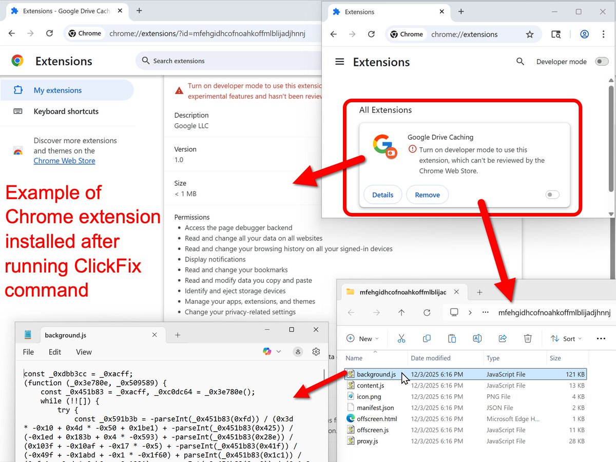 Unit42_Intel's tweet image. Browser-update-themed lures are fueling a surge in #ClickFix activity. We&apos;ve seen 10K-plus hits on sites that lead to ClickFix pages pushing a variety of malware types through #pastejacking. Details at bit.ly/4iyA4s6