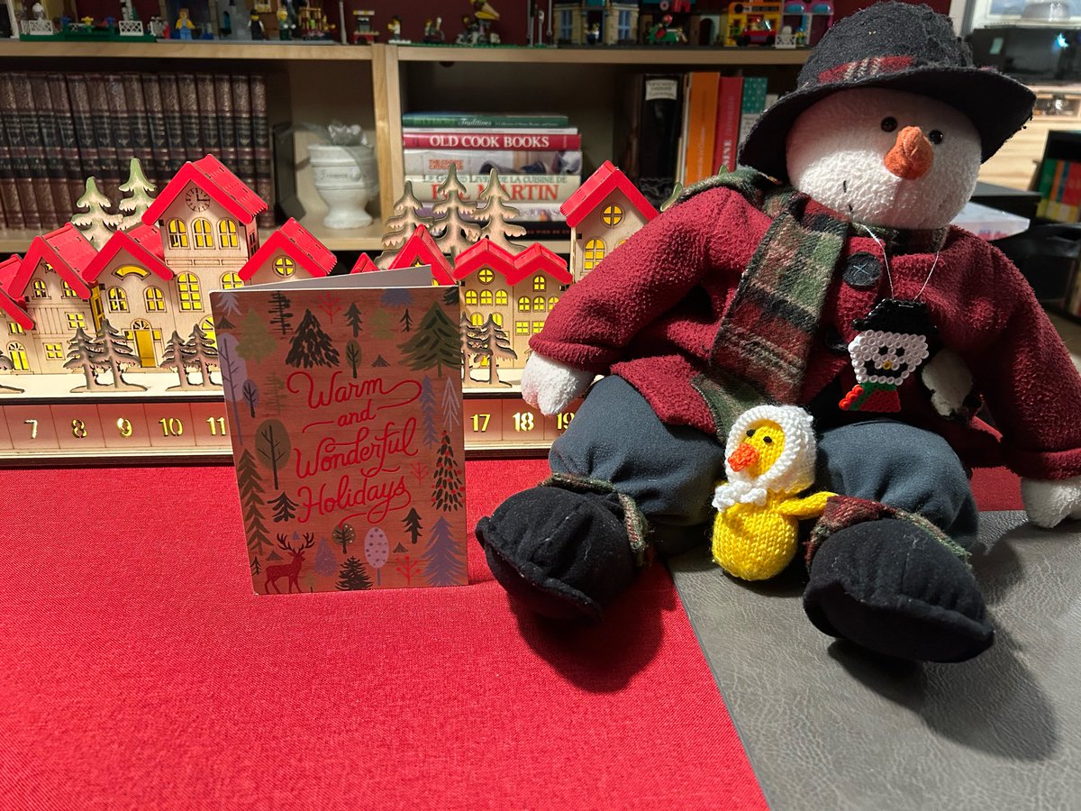 mpambrun's tweet photo. Bonhomme received another Christmas card today! Yay! Thank you, Joyce and Karma #MrWednesday ! https://t.co/eaSGSoKG6N