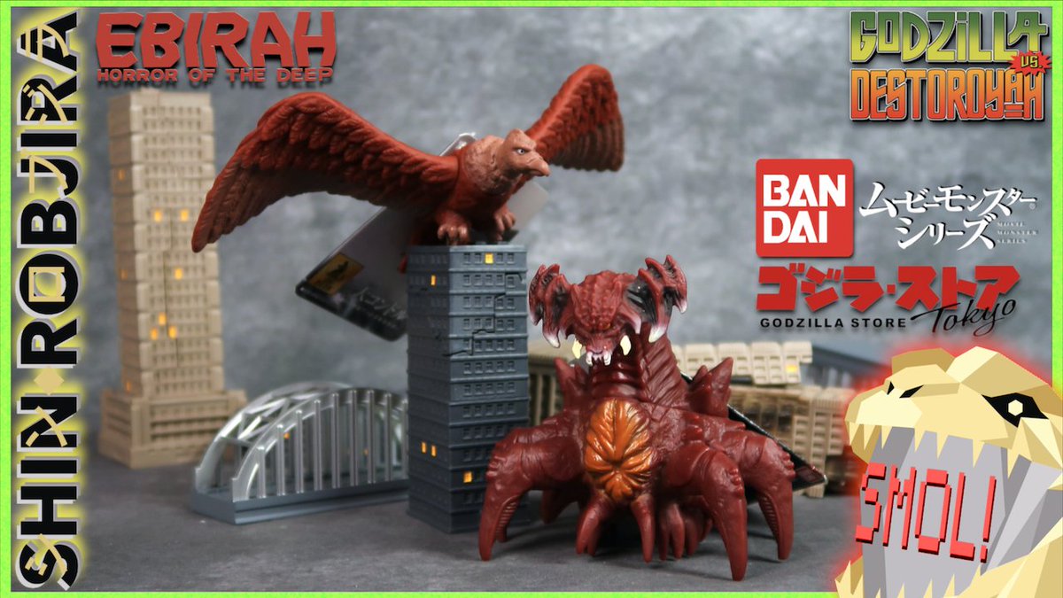 ShinRobjira's tweet image. Big deal about smol guys.

Bandai Mocie Monster Series 
GIANT CONDOR (from Ebirah Horror of the Deep)
&amp;amp; Juvenile Form Destoroyah (From Godzilla vs. Destoroyah)!

Double Review, Live now for your eyes and think-sacs.

⬇️LINK⬇️
