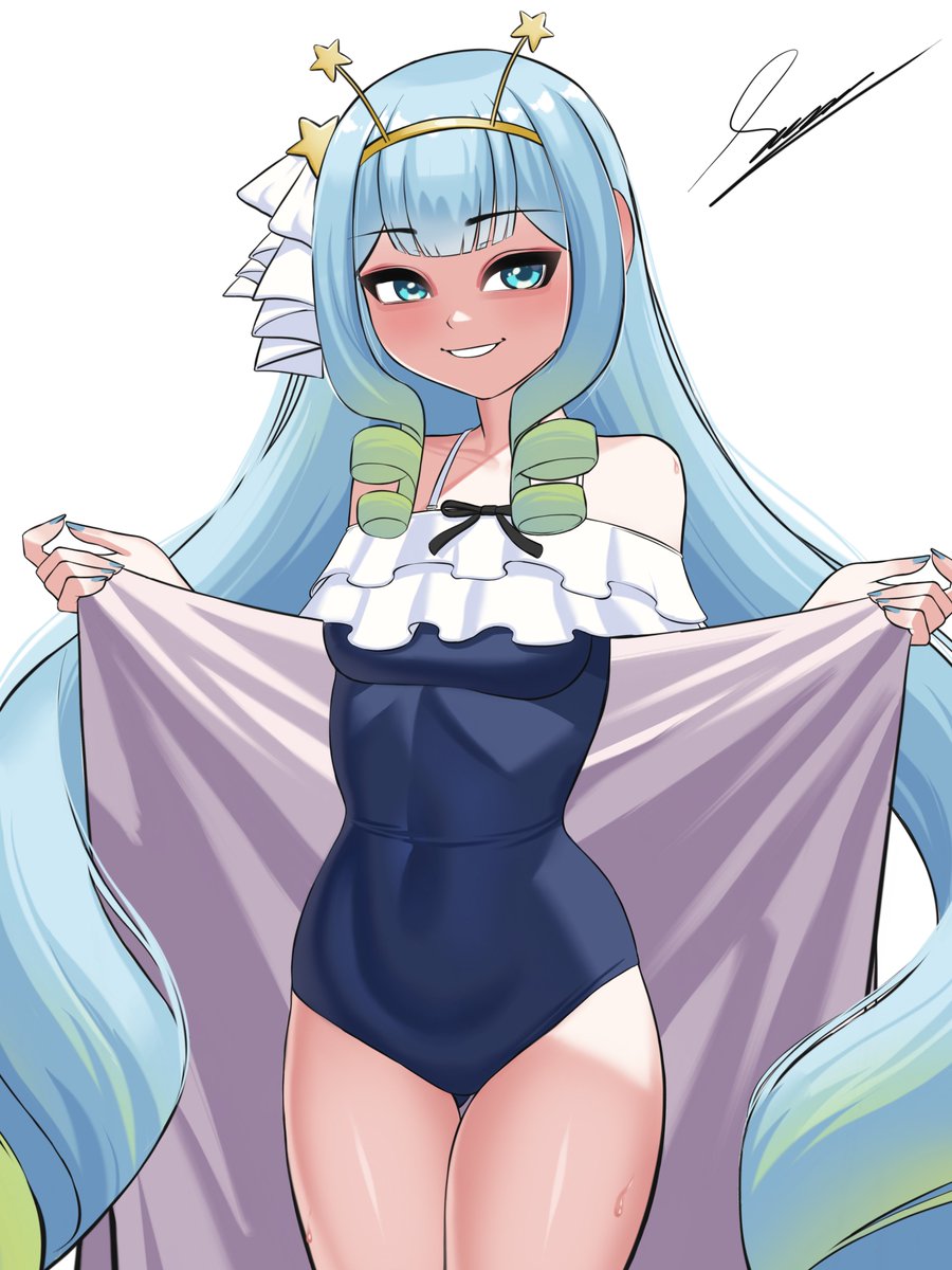 Jelly Hoshiumi in a cute swimsuit  #jellydoodle