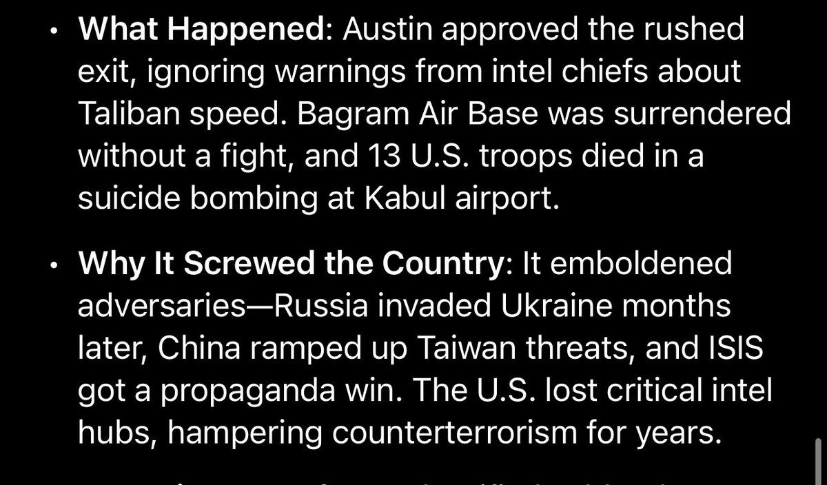 <a href="/SenMarkKelly/">Senator Mark Kelly</a> Yeah the last one was SO much better. You liked him because he was an INCOMPETENT DEI hire. You guys are reckless to America.

Here is all of Lloyd Austin’s incidences he put our country in grave danger