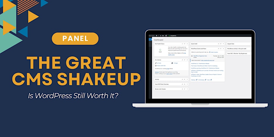 We're all WordPress fans here, but there are legitimate concerns for  WP's long-term sustainability. The speakers plan to address those  head-on and either alleviate or validate those concerns. #WP #WordPress #WPChs #CMS 

meetup.com/wordpress-char…