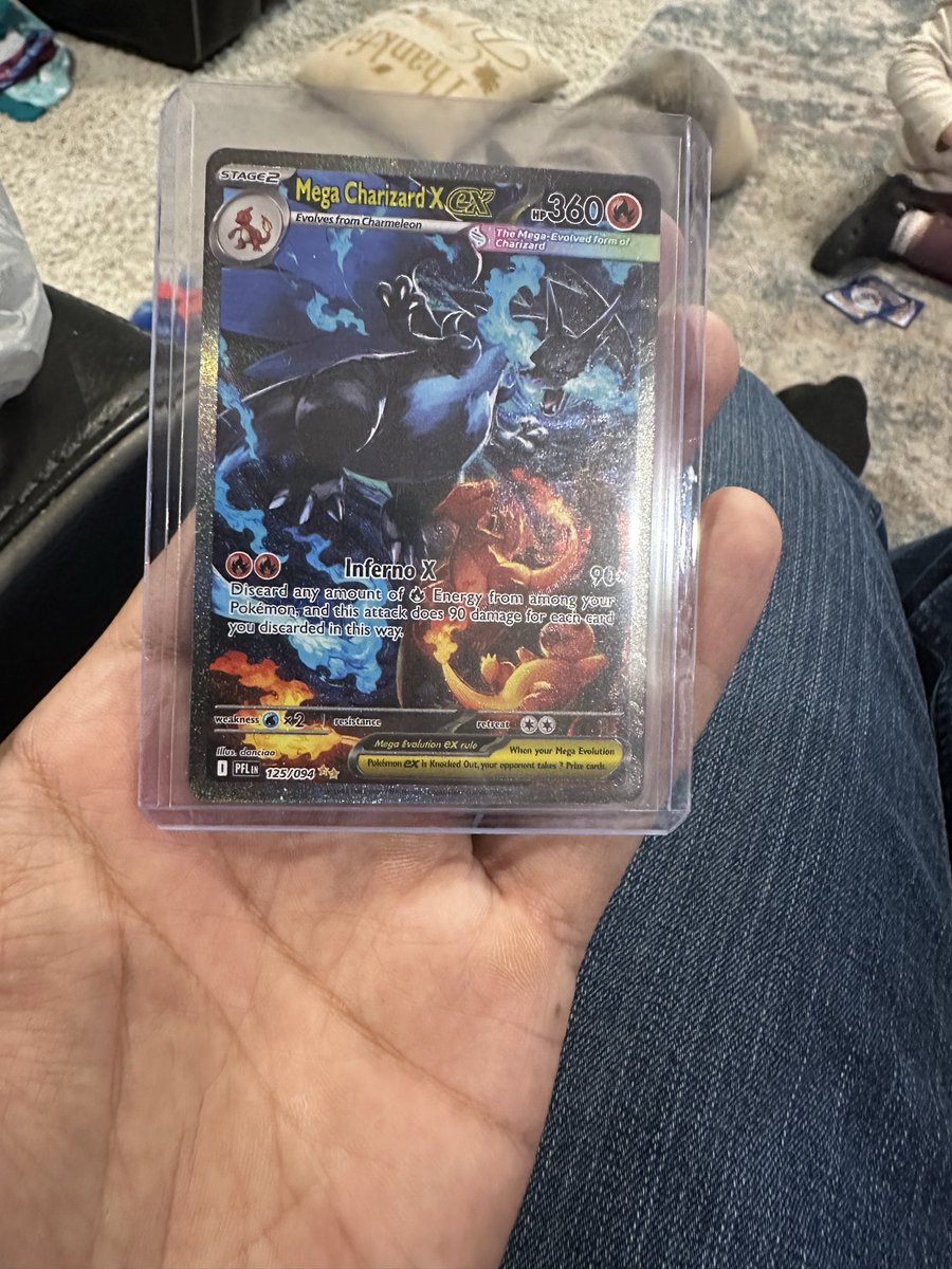 LordWingmanny's tweet photo. @tmerv03 Prismatic Demi-God pack and a Mega Charizard ex on the same day https://t.co/RLMjQ4atkt