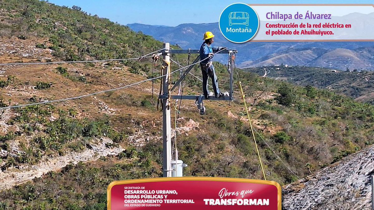 Con acciones que acercan servicios básicos a cada comunidad, Chilapa sigue avanzando con las #ObrasQueTransforman. En Ahuihuiyuco, la construcción de la red de electrificación ilumina calles y mejora la calidad de vida, brindando mayor bienestar y seguridad a las familias.