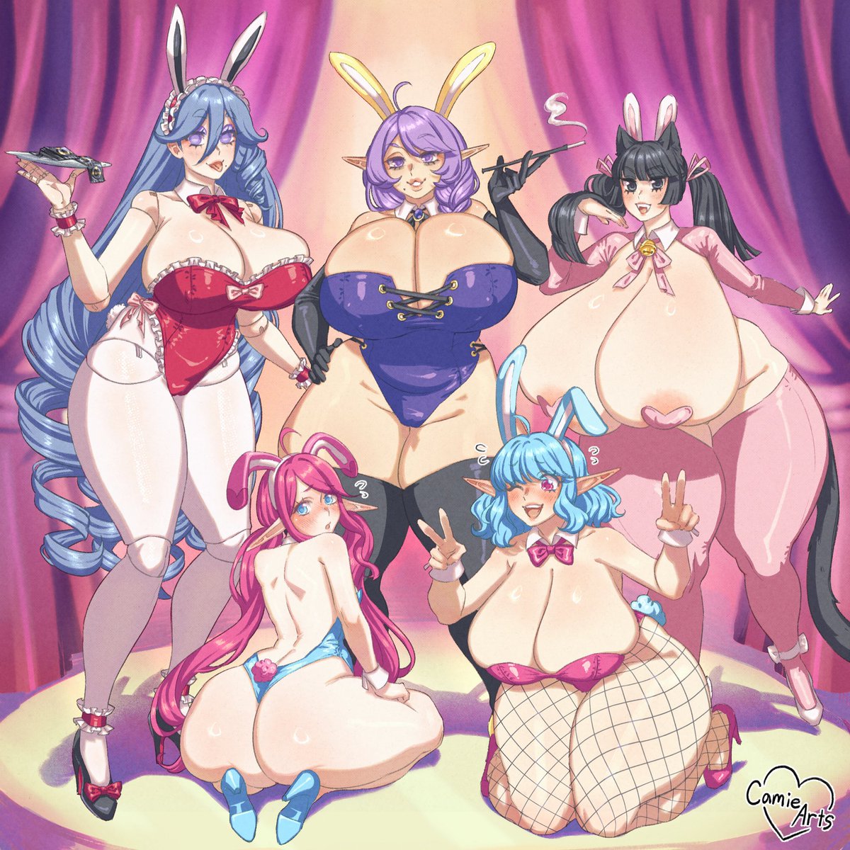 camiearts's tweet photo. Bunny party 🐇✨ ✨ https://t.co/gSAPjd6A5P