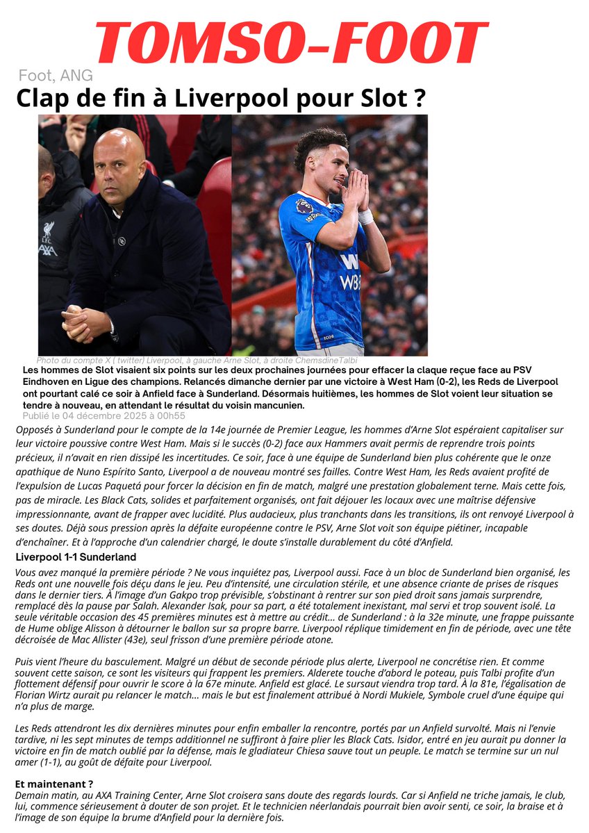 Liverpool Sunderland
#LIVSUN