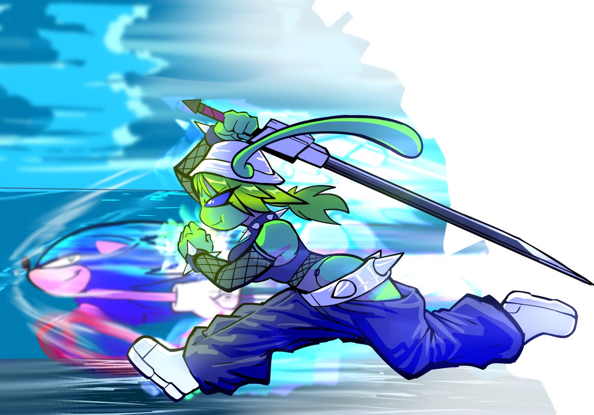 booventhealien's tweet image. Gloopy running with sonic ig