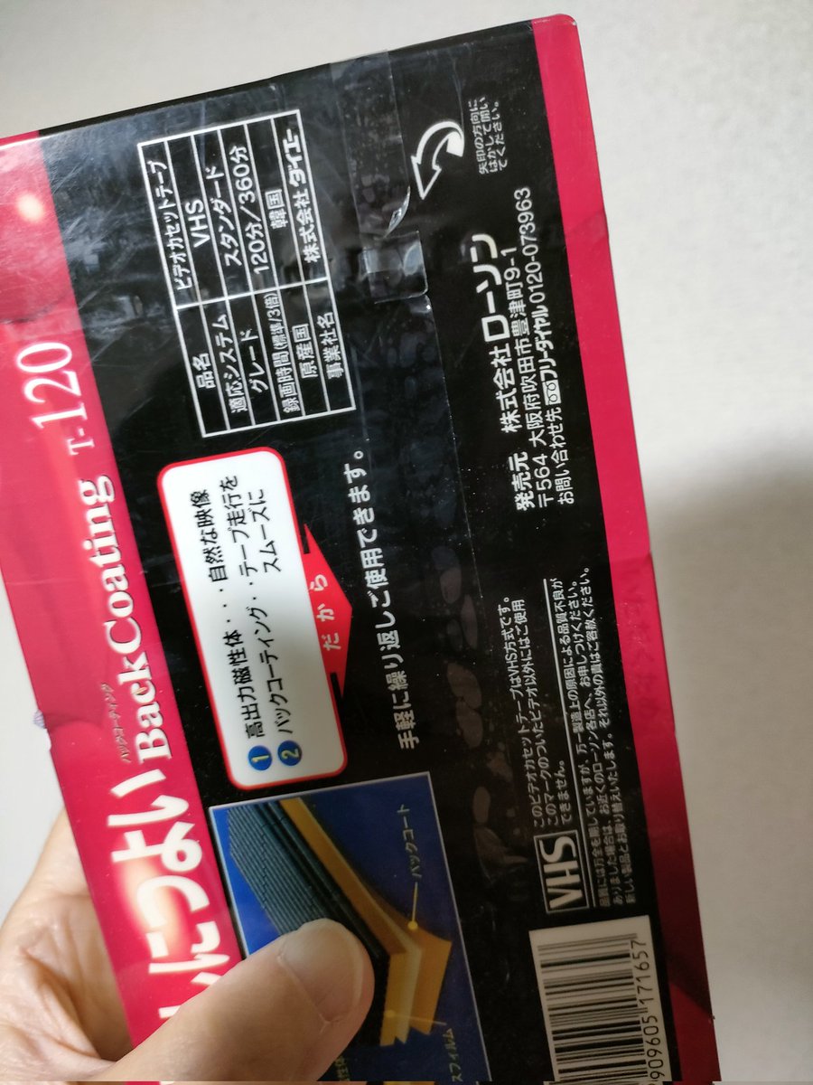 未使用のVHS テープが出てきた。ゴミ箱だな