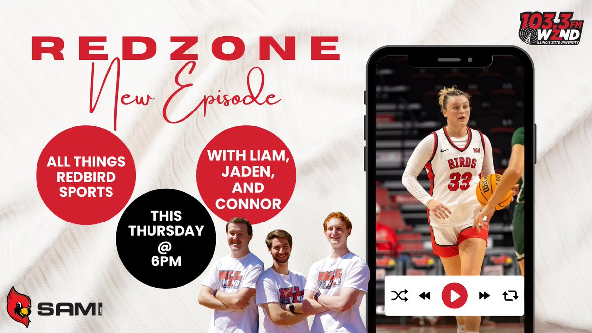 Be sure to tune into RedZone's last episode of the semester tomorrow  evening! Join Liam, Jaden, and Connor for national and ISU sports talk at 6pm!🏈