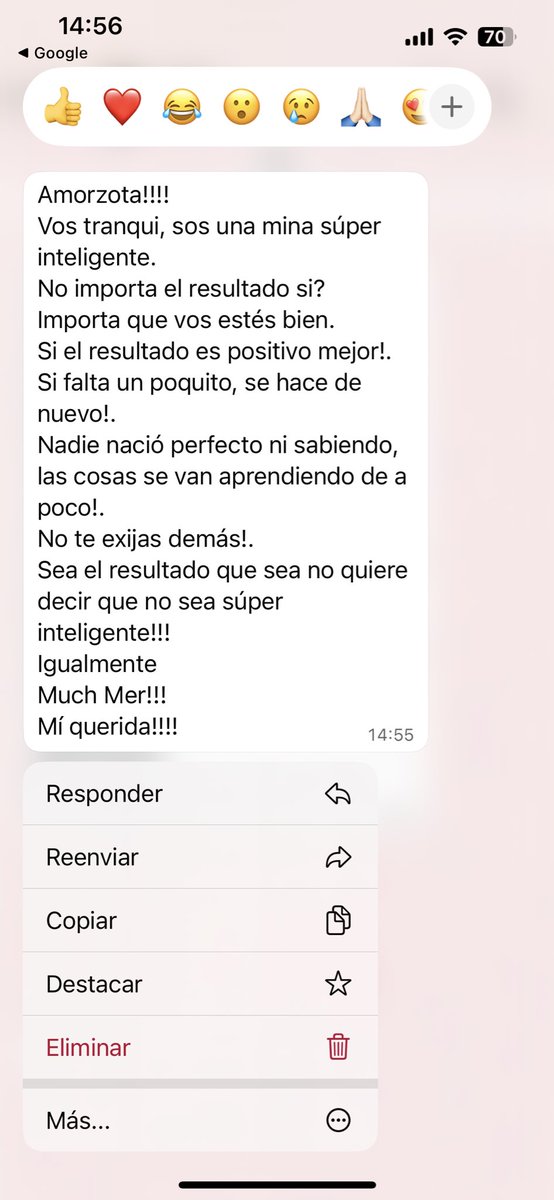 guaduu_f's tweet photo. El mensajito de mi suegra antes del examen? Todo lo que esta bien❤️‍🩹 https://t.co/bvQA8FvMeK