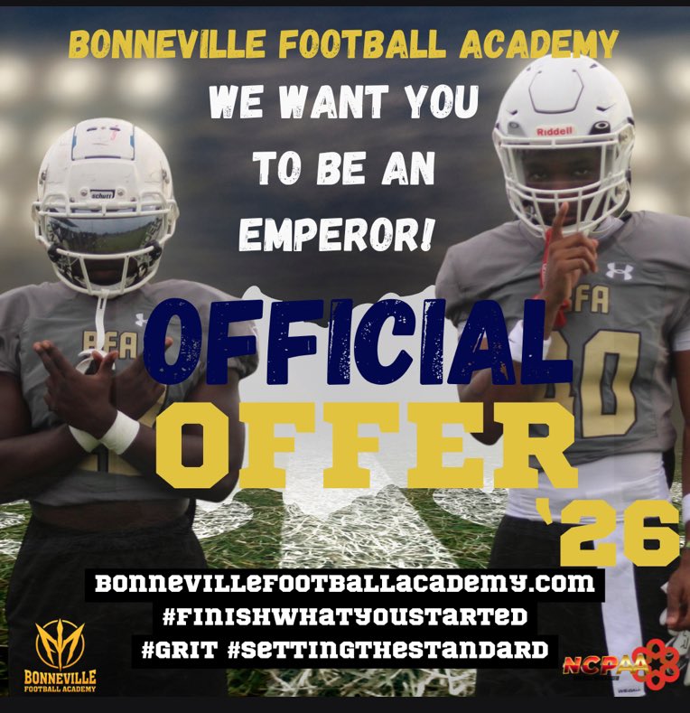 DavaughnLocust1's tweet photo. Blessed to receive my very first offer from bonneville football academy . #AGTG @coachjulio1119 @tylerboyd1411 https://t.co/cbAhetgRGp