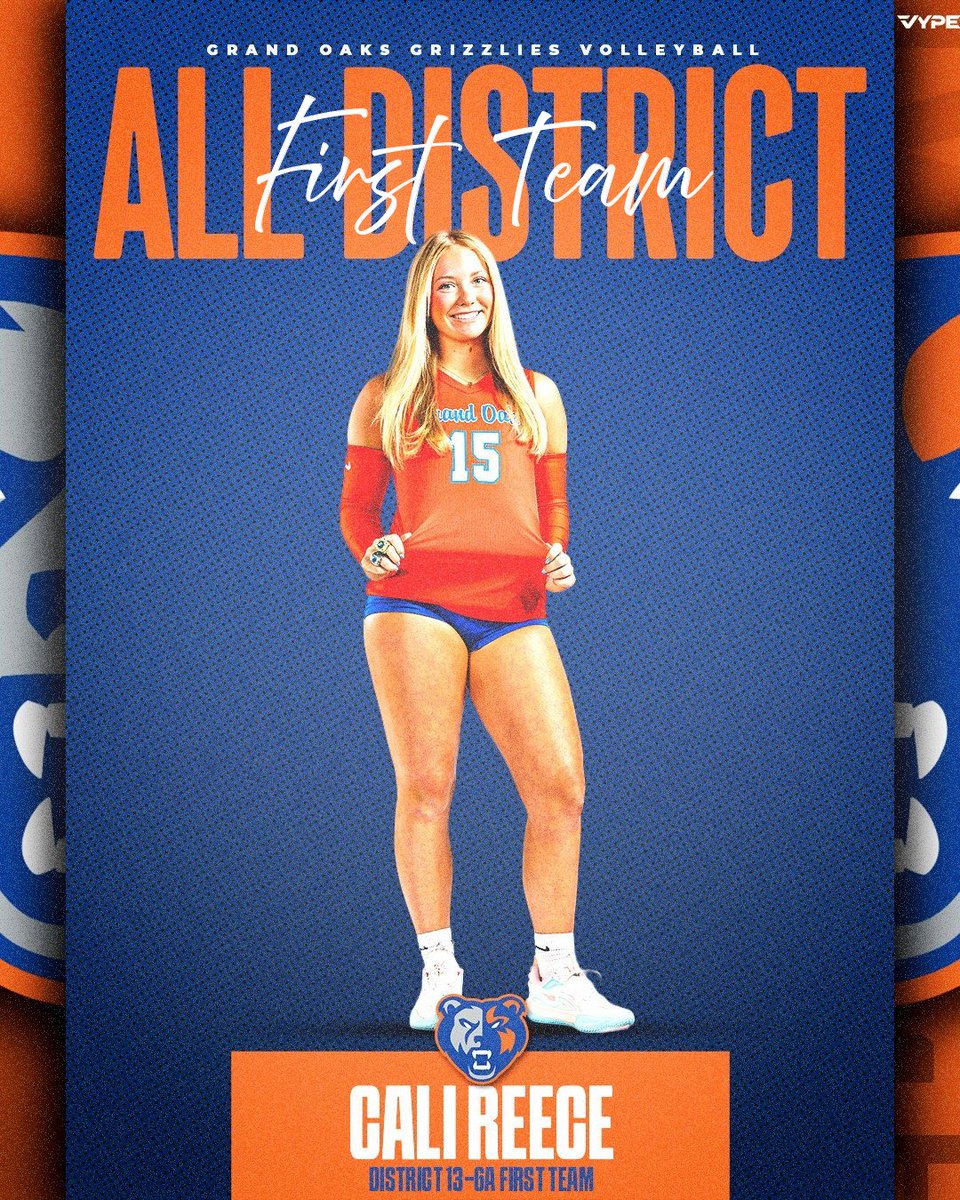 grandoaksvb's tweet photo. Congrats Cali Reece (Sr) for earning District 13-6A First Team honors! A four year varsity player who has given her all, led with her heart, &amp; always lifted everyone around her. We’re so proud &amp; grateful for everything you’ve given to our program! 🧡💙 https://t.co/XLwaEHdlV6