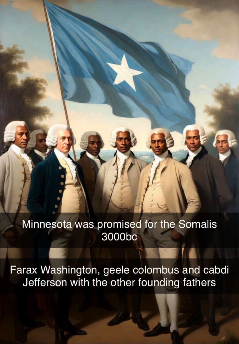 Ah987xIb's tweet photo. 💯💯💯💯💯💯💯 
Just ask the founding fathers of Somali-Minnesota 
🫡🫡🫡🫡 🫡🫡🫡

God bless Minnesota 🐪🦅🐪 https://t.co/KuVWxqQIX8