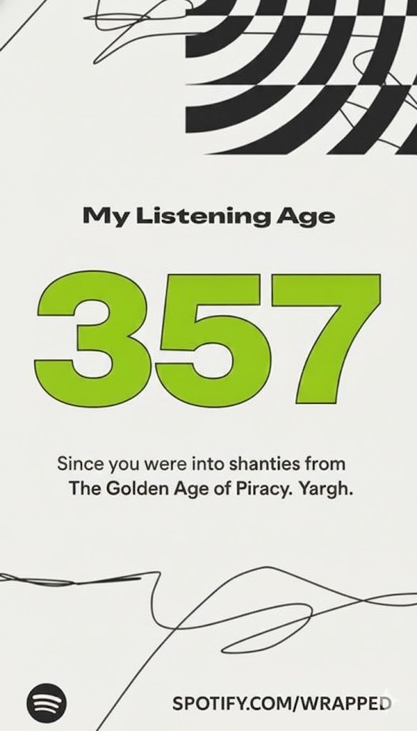 nippledad's tweet photo. What does this mean? @Spotify #SpotifyWrapped #SeaShanties https://t.co/7ZCRp2E5YI